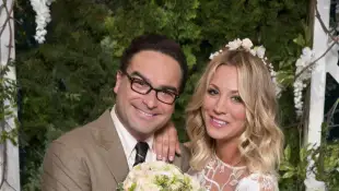 Kaley Cuoco and Johnny Galecki in 'The Big Bang Theory'