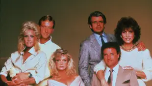 William Devane and the cast of 'Knots Landing'