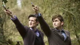 Matt Smith and David Tennant in 'Doctor Who'