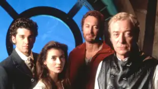 Patrick Dempsey, Mia Sara, Bryan Brown, and Michael Caine in '20,000 Leagues Under the Sea'