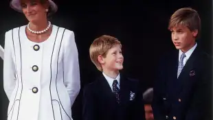 Princess Diana, Prince William and Prince Harry 1995