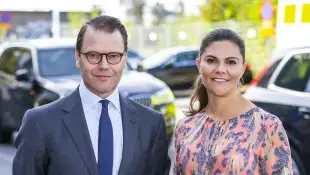 Crown Princess Victoria and Prince Daniel of Sweden visit an ambulance station, August 27, 2020.