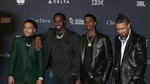 Justin Dior Combs, Sean Combs, Christian Combs, and Quincy Brown