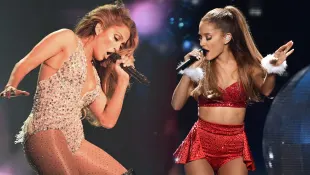 Stars in underwear on stage