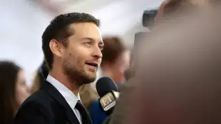 Tobey Maguire attends the Pawn Sacrifice premiere during the 2014 Toronto International Film Festival, September 11, 2014.
