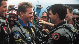 Val Kilmer and Tom Cruise in 'Top Gun'