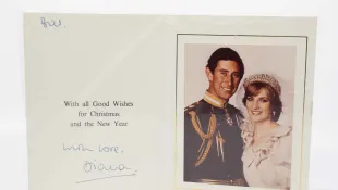 Christmas card from King Charles and Lady Diana