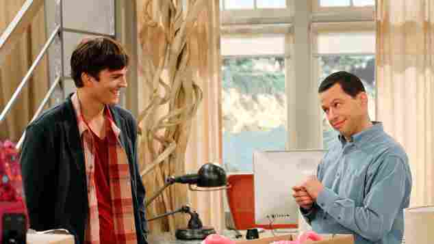 'Two and a Half Men': cast Ashton Kutcher and Jon Cryer (2012).