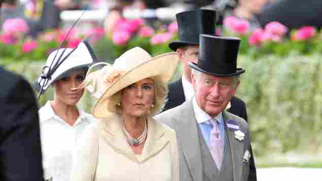 Duchess Meghan, Duchess Camilla and Prince Charles at Royal Ascot 2018
