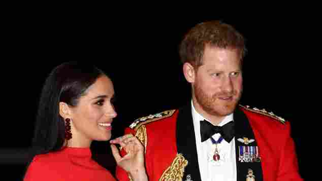 Prince Harry, Duke of Sussex and Meghan, Duchess of Sussex arrive to attend The Mountbatten Festival of Music at the Royal Albert Hall in London on March 7, 2020