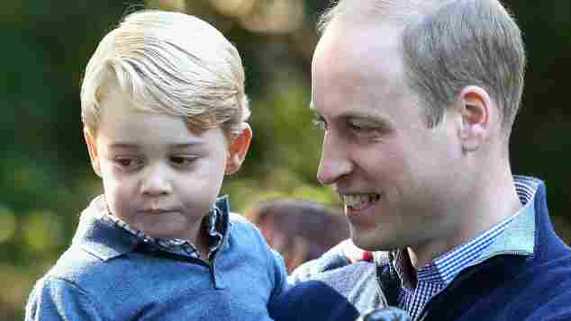 Prince William and Prince George during the Royal Tour of Canada
