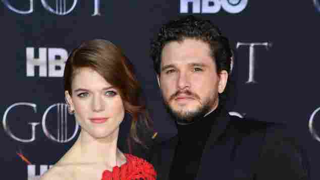 Rose Leslie and Kit Harington at the Season 8 Premiere Event of HBO's Game of Thrones at Radio City Music Hall in New York City