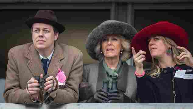 Duchess Camilla with her children Tom Parker Bowles and Laura Lopes.