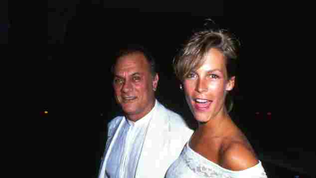 Tony Curtis and Jamie Lee Curtis, pictured in 1984.