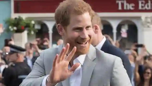Prince Harry waves to his fans
