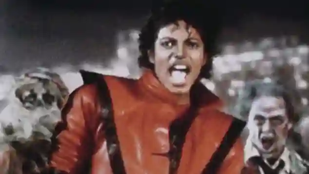 Michael Jackson in the video for his 1982 hit single Thriller.
