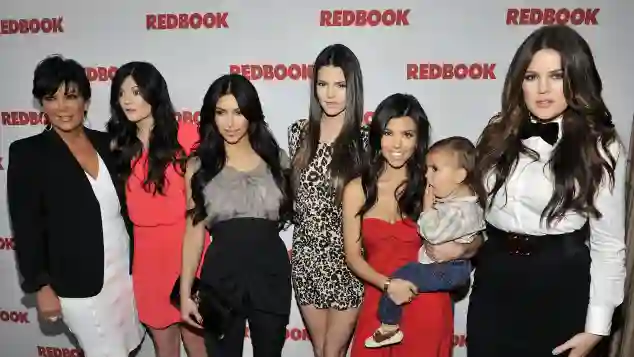 The Kardashians pose for a picture as Redbook celebrates first ever family issue with the Kardashians held at The Sunset Tower Hotel 2011.