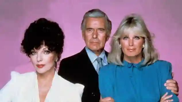 Joan Collins, John Forsythe y Linda Evans.