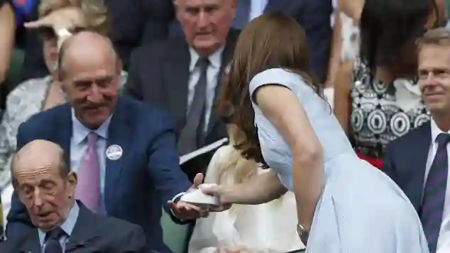 Duchess Catherine and Stan Smith at the 2019 Wimbledon Finals