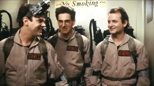 Dan Aykroyd, Harold Ramis and Bill Murray in Ghostbusters in 1984.
