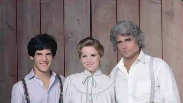 Matthew Layorteaux, Melissa Gilbert and Michael Landon in 1982.
