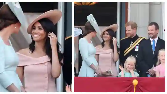 The Duchess of Sussex during Trooping The Colour in London 2018 looks fabulous in one of the best royal looks of the year 2018