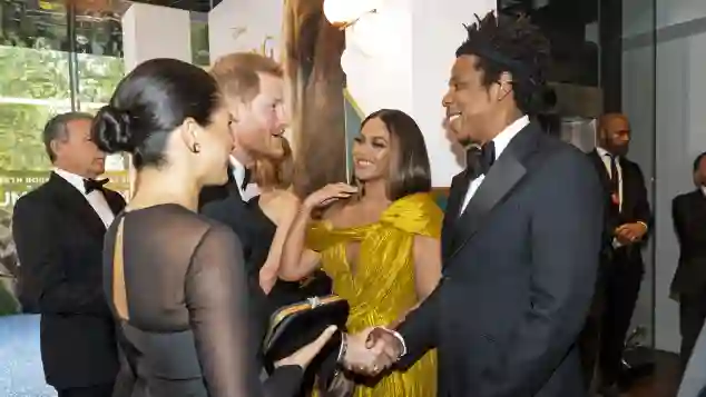 Prince Harry, Duchess Meghan, Beyonce and Jay-Z at the London premiere of The Lion King