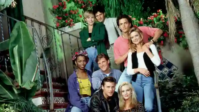 The Melrose Place cast, pictured in 1992.