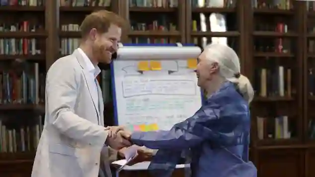 Prince Harry and Jane Goodall on July 23rd, 2019