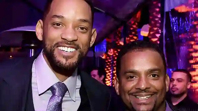 The former co-stars Will Smith and Alfonso Ribeiro at the premiere of Focus in 2015.