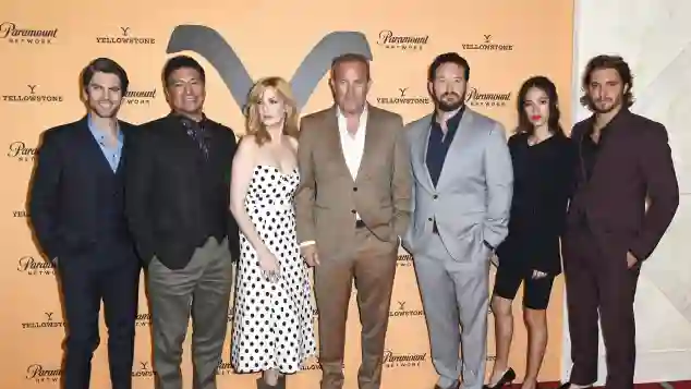 The cast of Yellowstone at the season 2 premiere at Paramount Studios.