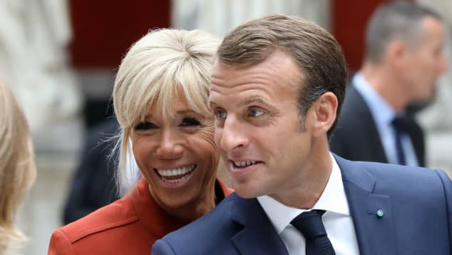Brigitte Macron and Emmanuel Macron