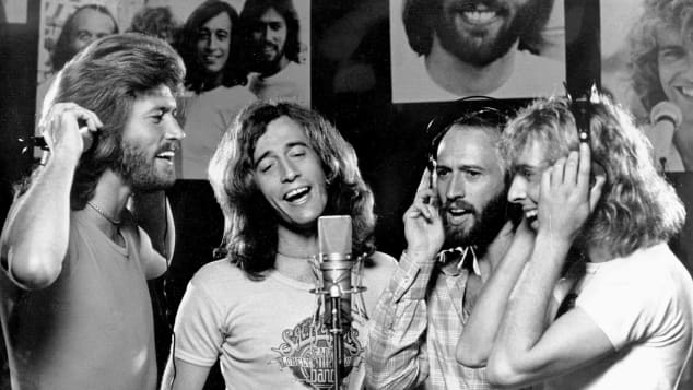 Andy Gibb with the Bee Gees