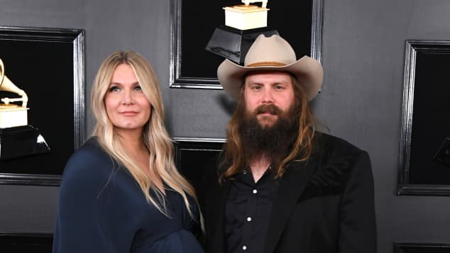Chris Stapleton and Morgane Stapleton at the 2019 Grammys