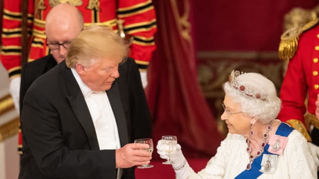 Donald Trump and Queen Elizabeth II