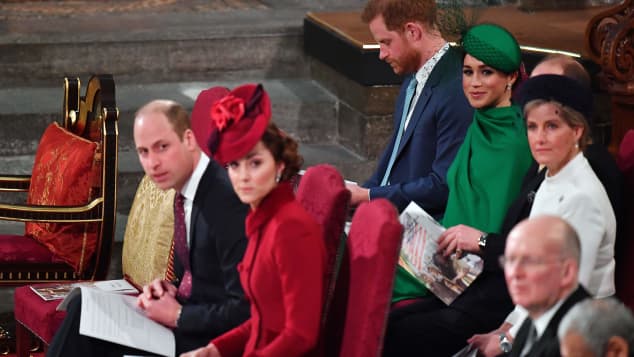 Prince Harry, Duchess Meghan, Prince William, and Duchess Catherine