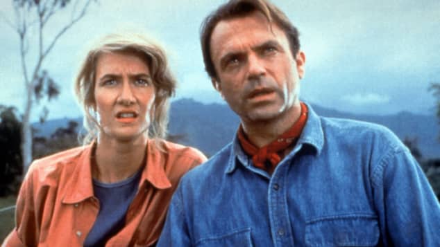 Laura Dern and Sam Neill in 'Jurassic Park'