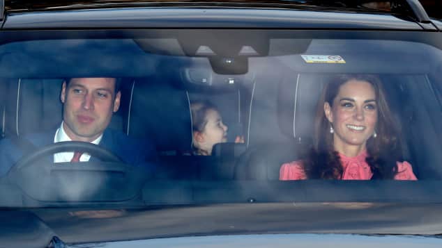 Kate and William attend the Queen's Christmas lunch at Buckingham Palace