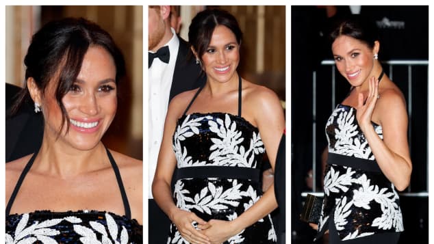Meghan looked stunning at the Royal Variety Performance 2018