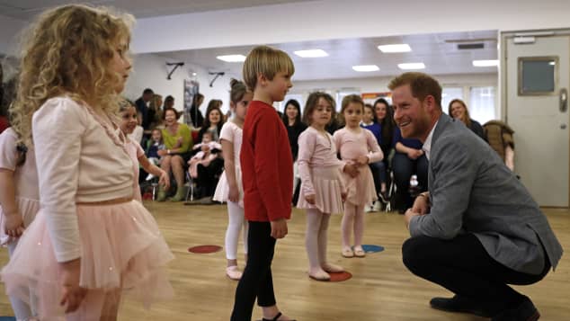 Prince Harry chats visits the YMCA South Ealing