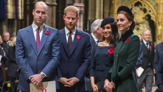 Prince William, Prince Harry, Duchess Meghan and Duchess Catherine