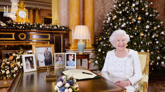  Queen Elizabeth II recording her Christmas Day broadcast 