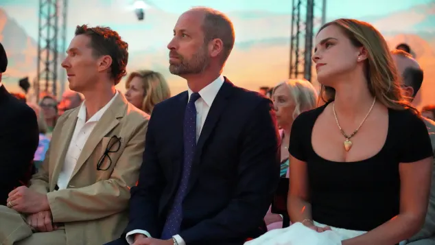 Benedict Cumberbatch, Prince William and Emma Watson