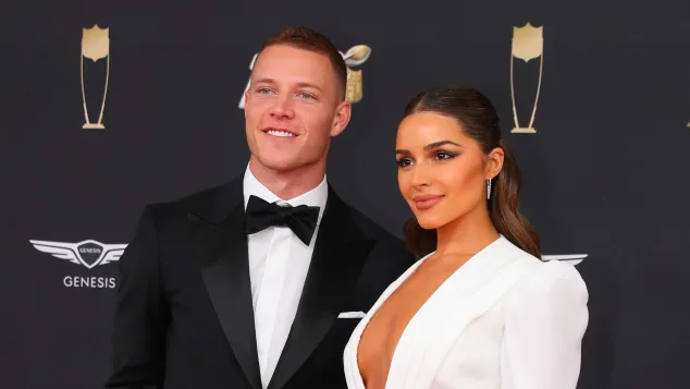 Christian McCaffrey and Olivia Culpo