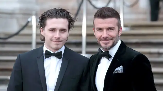David Beckham and Brooklyn Beckham