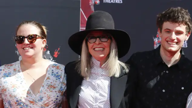 Diane Keaton with her kids