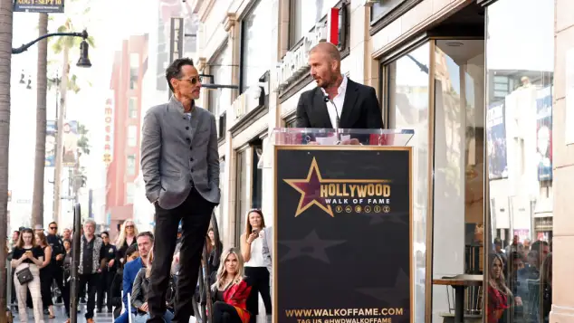 Marc Anthony and David Beckham