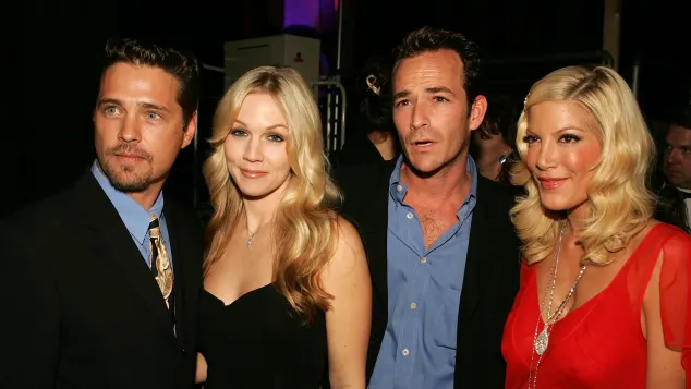 Jason Priestly, Jennie Garth, Luke Perry, Tori Spelling