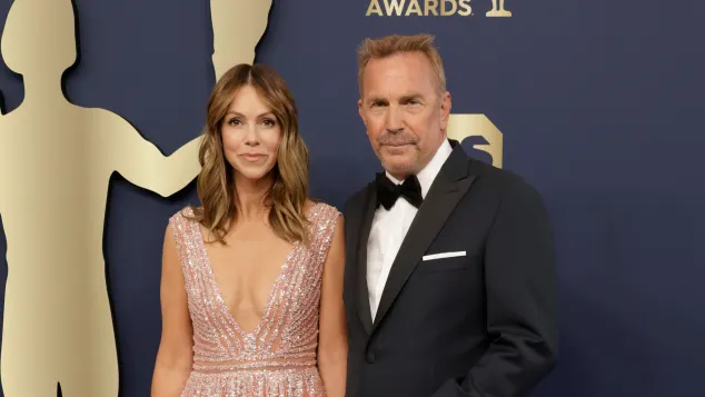 Kevin Costner and Christine Baumgartner