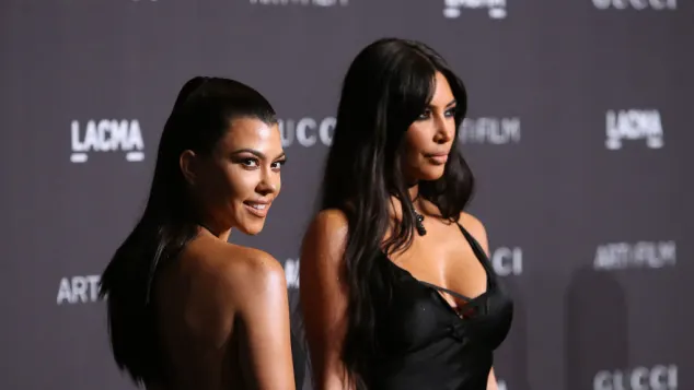 Kourtney Kardashian and Kim Kardashian